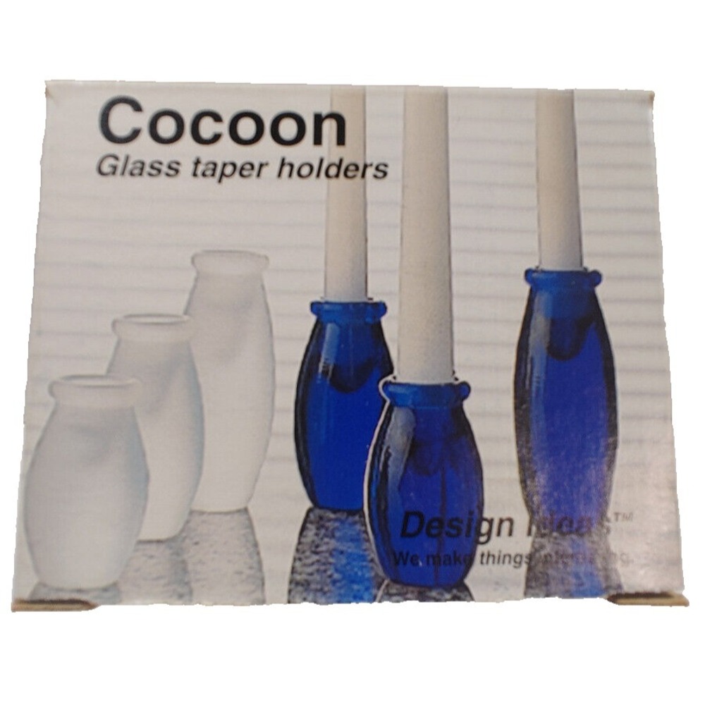 Clear Frost Glass Candlestick Holders Taper Candle Wedding Dining Decor Set 3